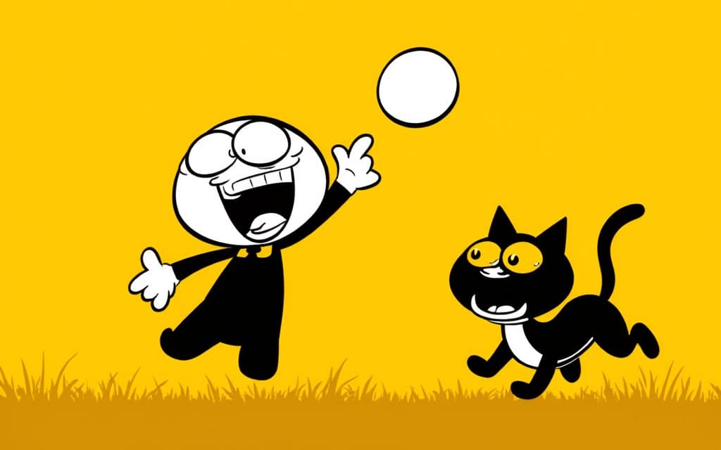 nutty playing with his cat